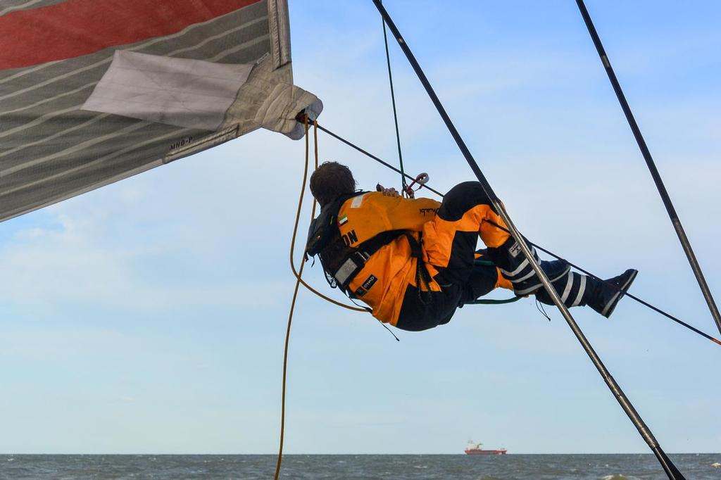 August 11, 2014. Round Britain Island Race Day 1 - OBR content Abu Dhabi Ocean Racing ©  Justin Chisholm / Abu Dhabi Ocean Racing http://www.volvooceanrace.com